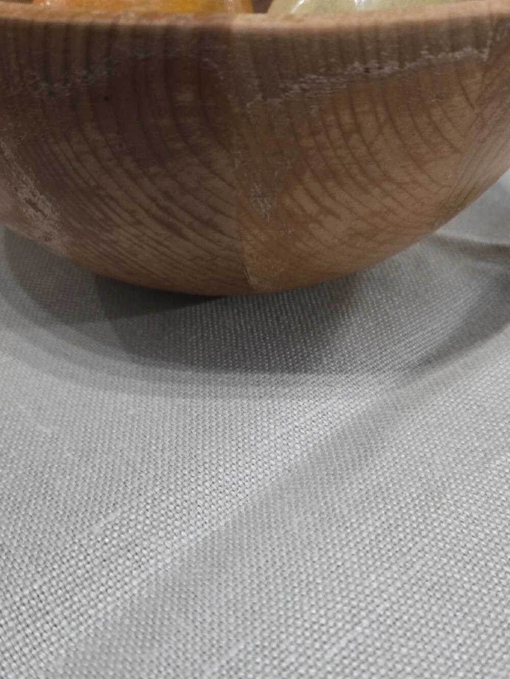 Vintage Italian Alabaster And Onxy Marble Fruit And Wooden Fruit Bowl